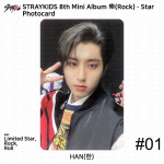 Stray Kids SKZ 8. minialbumi Rock Star Rockstar Rock Roll Limited Ver Unit fotokaart Han #01