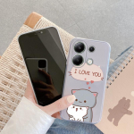 Cat Couple mustriga pehme silikoon&uuml;mbris Samsung A55 M35 S24 Xiaomi Redmi Note 13 Pro iPhone Huawei Honor Realme kaamera kaitsev p&otilde;rutuskindel kate Samsung Galaxy S9 Plus