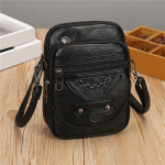 Pehmest nahast naiste minimobiiltelefonikott vabaaja mitmekihiline s&otilde;numikott pruun