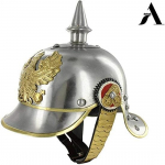S&otilde;jaline Saksa Kiiver Pickelhaube TERAS Keiserlik Preisi Ohvitser I MS Naastudega Kiiver