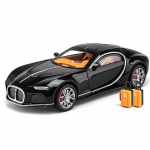 1/24 M&otilde;&otilde;tkava Bugatti Atlantic M&auml;nguasi Mudelauto Sulamist Valatud Mudelauto Valguse ja Heliga Super Sportauto Poiste S&uuml;nnip&auml;evakingitused must