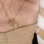 Ringi v&auml;ikese v&ouml;&ouml;koha kaelakee naiste kerge luksuslik ni&scaron;ikujundus Sense roostevabast terasest v&auml;lklambiga teemants&otilde;rmuse ripats