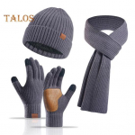 3 tk/komplekt Unisex talvine nokam&uuml;ts Sall Kindad Paks Kootud Soe Kork Suur H&otilde;&otilde;rdumine Peopesa Kindad Elastne K&otilde;rvakaitse Tuulekindel Talvine &Otilde;ues aprikoosi