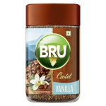 BRU Kuldne vanilje 100 grammi | Premium k&uuml;lmkuivatatud kohv | Aromaatne maitsestatud lahustuv kohv | Teeb 80 tassi |Puber|Purk beige