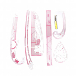 7 tk Prantsuse joonlaudade komplekt Suure t&auml;psusega t&auml;ielikud t&ouml;&ouml;riistad &Otilde;mblusjoonlaua komplekt koos skaalaga algajatele