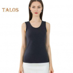 Talvine naiste termiline vest &otilde;mblusteta sametist kiire temperatuuriga lukuga kaelus Slim Fit elastne varrukateta sisemine kulumine, p&otilde;hjaga paak XL lilla