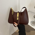 Naiste PU-nahast kett Hobo &otilde;lakott Vintage &uuml;hev&auml;rviline t&otilde;mblukk T&auml;iesti sobiv pelmeenist kaenlaaluse kott 26.5x6x15.5cm valge