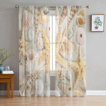 Karpkala T&auml;htkarp Kogu Rannat&uuml;llkardinad elutuppa magamistuppa L&auml;bipaistev kardin r&otilde;dule esikusse Moodne tr&uuml;kitud kodukardinad 135W x 114H(cm) beige