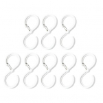 8 tk korduvkasutatav konks, laialdaselt kasutatav plastikust S-kujuline kaasaskantav riidekapi riidepuu igap&auml;evaseks kasutamiseks valge