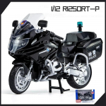 1/12 BMW R1250RT-P Politsei Simulatsioon Sulamist Mootorratta Mudel Amordid Heli ja Valgus Kogutav M&auml;nguauto Laste Kingitus must