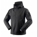 Military Shark Skin Soft Shell jakid Meeste Taktikaline Tuulekindel veekindel meeste Armee V&otilde;itlusjoped Meeste Kapuutsiga Bombermantlid S must