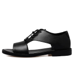 Mood 2024 Mood Suvi Meeste Kingad Nahast Meestele Kerged Sandaalid Klassikalised Meeste Slip-on Kingad K&otilde;ik-&uuml;hte Sobivad Ranna Luksuslikud Sandaalid 38 must