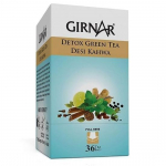Girnar Detox Green Tea - Desi Kahwa| 36 Tea Bags in Each Pack| Pack of 5 + Green Ilayachi 25g
