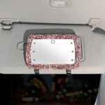 Diamond Crystal auto sisepeegel p&auml;ikesesirm meigipeegel auto kammitav meik HD peegel Bling autotarvikud naistele punane