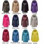 Naiste moe kerge sulejope Keskmise pikkusega kapuutsiga jakk Talvine soe parkmantlid Suures suuruses puuvillane mantel S roosa punane v&auml;rv