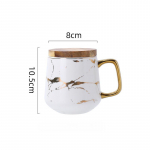 P&otilde;hjamaade marmorist tekstuuriga keraamiline kohvitass Creative Office Home kruus kaanega Paar P&auml;rastl&otilde;unatee kohvitassi komplekt P&uuml;hadekingitus 301-400ml