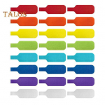 32 tk kirjutatavad kaablikatted juhtmesildid erksav&auml;rvilised korduvkasutatavad kompaktsed kaasaskantavad juhtmemarkerid kaablihaldust&ouml;&ouml;riistad 32PCS