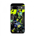 Coque - MANIACASE - Google Pixel 8a - Valentino Rossi Logo - Souple - Noir