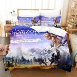 Horizon Zero Dawn Voodipesukomplekt &Uuml;hekohaline Kahekohaline T&auml;issuuruses Kuninganna Kuningas Suurus Voodikomplekt T&auml;iskasvanu Laps Magamistuba Tekikotikomplektid 3D Anime voodilina komplekt EU Double 200x200cm
