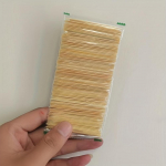 200 tk naturaalsest bambusest hambaorkid, kahe peaga sile viimistlus, mitmeotstarbelised &uuml;hekordsed hambaorkid hammaste puhastamiseks 200pcs kollane