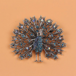 Heavy Industry Full Drill Peacock Open Screen Pross Rhinestone Animal Pin Naiste talvemantel kampsun Korsage tarvikud on n&uuml;&uuml;d