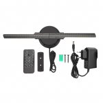 3D hologramm ventilaator 3D holograafiline projektor reklaamkuva ventilaator 224 LED helmestega kaugjuhtimispult fo EU Plug 100 to 240V