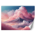 Taustapilt Roosa taevas ja pilved 100x70 roosa