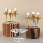 Popcorn Display Holder Cupcake Rack 6 Slots Unique Easy to Use Professional Ice Cream Stand