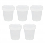5/10 tk kaanega salatikastmekonteiner lekkekindla kruviga korduvkasutatavad virnastatavad plastikust kastmekonteinerid 5Pcs
