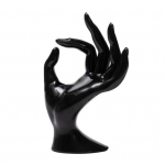 OK žest ehtehoidja k&auml;ekujuline moodne raskeveokite plastikust lauaplaat kaelakee s&otilde;rmuse k&auml;ev&otilde;ru n&auml;ituse korraldaja stend riiul must