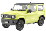 Aoshima Bunka Kyozaisha Rakupla Snap Car Series JB64 Jimny 2018 Kinetic Yellow Plastic Model 1/24 No.03-KY V&auml;rvikoodiga (Auto) yellow