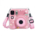 Kaitsev l&auml;bipaistev kaamera&uuml;mbris Fujifilm Instax Mini SE kaamerahoidja jaoks koos filmi hoiukotiga reguleeritava rihma kleebis B