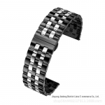 Nutikas roostevabast terasest rihm Samsungi kelladele, Huawei GT3-le ja Apple Watchile &ndash; viie helmega disain. Samsung Huawei 22mm must/h&otilde;be