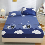 Veekindel voodilina kodu elastne voodilina nahas&otilde;bralik voodikate sabanas para cama lilleline stiil voodipesu(Padjap&uuml;&uuml;r puudub) Single 90x200cm 1pc blue