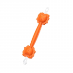 Beebi puhastuslusikas kahepealine pehme vaha kuretikorjaja ninapuhastusvahend silikoonist k&otilde;rvavaha korjajad oranž