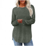 Naiste dressipluusid, pikkade varrukatega, kaelaga pullover, vabaaja tuunikatopid L