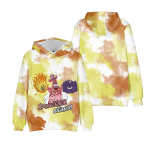 ONE PIECE Anime Hoodie Tie Dye Hoodie Streetwear Monkey D. Luffy kapuutsiga dressipluus Mehed, naised, Cosplay Sport XS kollane