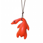 Auto interj&ouml;&ouml;r Duck Anime Decoration Kips Auto Rearview Mirror Ripats punane