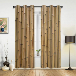 Bambus Retro Shabby Taimede Akna Kardinad Kodu Kaunistus Elutoa Kardinad Laste Toa Draperiid Cortinas K&ouml;&ouml;gi Magamistoa jaoks 135W x 245H(cm) x1