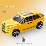 1:20 Rolls-Royce maastur Cullinan sulamist luksusauto mudel valatud metallist m&auml;nguauto automudel heli ja valgusega tagasit&otilde;mmatav kuueukseline lastem&auml;nguasi kingitus