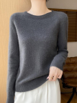 Naiste 100% puhtast villast avara kootud pullover kampsun s&uuml;giseks/talveks Crewneck, XXL