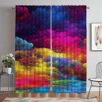 Halloweeni dekoratsioon Pilvek&ouml;&ouml;gi kardinad 2 t&uuml;kki Elutoa kardin Kodu interj&ouml;&ouml;ri kardinad Kaamera vahesein Varjud W50xH70cmx2pcs-CL