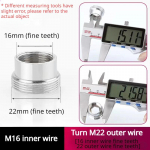 16 18 20 22 24mm G3/4 G1/2 kuni M22 pistikud k&ouml;&ouml;giaeraatori mullitaja veepuhasti adapteri kraani pikendamise pikkusega adapterid