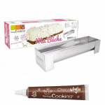 Moule en inox pour b&ucirc;che de No&euml;l + 1 Stylo chocolat