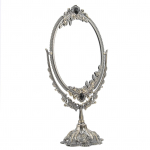 Meigipeegel Euroopa stiilis metallist retro kahepoolne peegel vannitoa riietamiseks(Pronks S