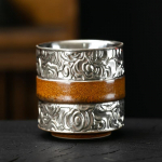 100ml K&auml;sitsi valmistatud 999 puhas h&otilde;be kullatud teetass Tianmu glasuur Pilvemeister tass Kohvitass Isiklik veekann K&otilde;rgeklassiline Cha kingikarp