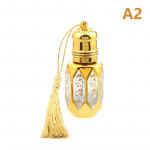 Klaasrulliga pudelil mini eeterliku &otilde;li konteiner kaasaskantav parf&uuml;&uuml;mipudel Vintage pronkskuldsed t&uuml;hjad korduvt&auml;idetavad viaalid nisaga