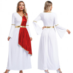 Naise Kreeka Aphrodite N&uuml;mfi Halloweeni Cosplay Kost&uuml;&uuml;m L&auml;ikiv Kellapikkade Varrukatega Maxi R&uuml;&uuml; Kleit Kirikukoori Palver&uuml;&uuml; XL punane