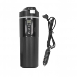 Auto elektriline veekeetja 500 ml autosoojendustass roostevabast terasest intelligentne temperatuurin&auml;idik, elektriline L must