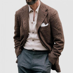 Meeste kevadine pluus &Auml;ri Commuter T&ouml;&ouml; Vabaaja Tr&uuml;kitud Kahe n&ouml;&ouml;biga &uuml;likonna jakk Meeste &uuml;likond Suur Briti 4XL